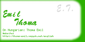 emil thoma business card